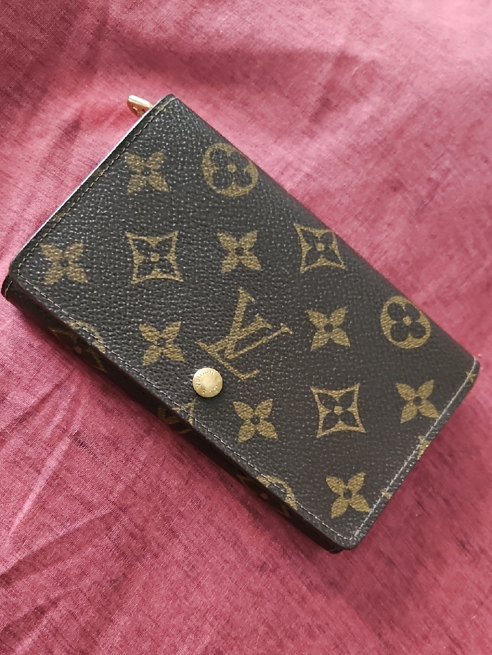 Louis Vuitton Monogram Canvas Wallet in Brown and Gold